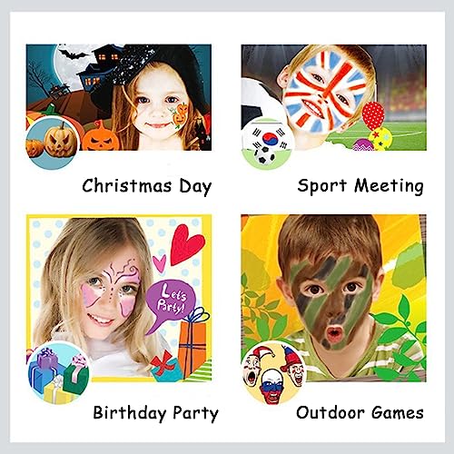 Face Paints For Children,UV Face Paint Stick,Colourful Body Paint Stick,Glow Under UV In Dark,6PCS Face Paint Crayons,Glitter Face Paint,Safe Pai