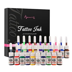 20pcs Tattoo Color Inks Set Professional Microblading Bottle Mark Pigment Kit for Permanent Tattoo Art Eyebrow Body Art Weimob