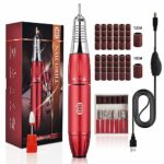 Electric Nail Drill Machine, CIICII 30000RPM Electric Nail Files Professional Set (65Pcs Portable Variable Speed All-Metal Chuck Lock Forward & R