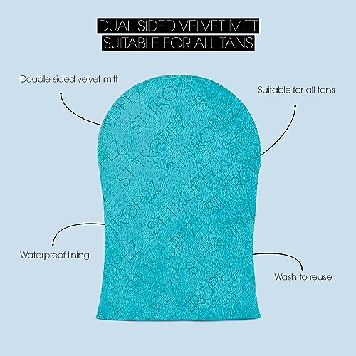 St.Tropez Double Sided Luxe Tanning Mitt - Tan Mitt for Streak-Free Fake Tan Application, Reusable & Washable - Use with St. Tropez Mousse, Body