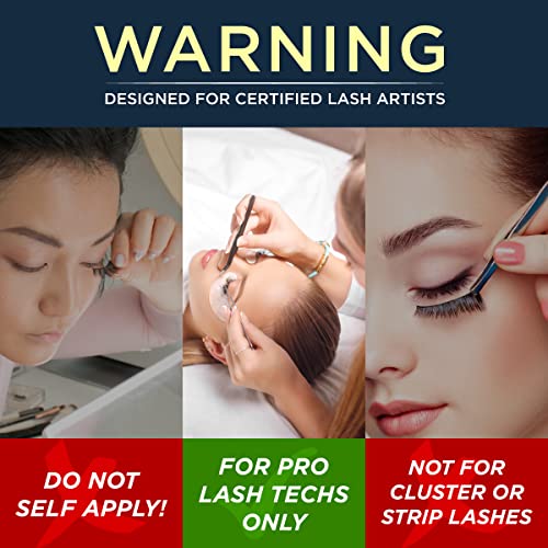 Extreme Hold Eyelash Extension Glue For Professionals | Strongest Black Lash Adhesive for Long Lasting Semi Permanent Individual Lash Extensions