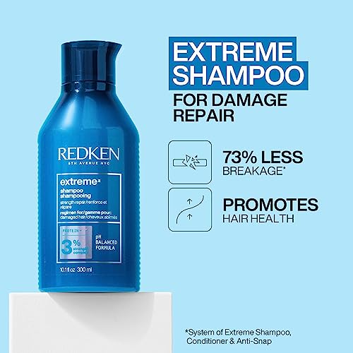 REDKEN Shampoo, For Damaged Hair, Repairs Strength & Adds Flexibility, Extreme, 300 ml