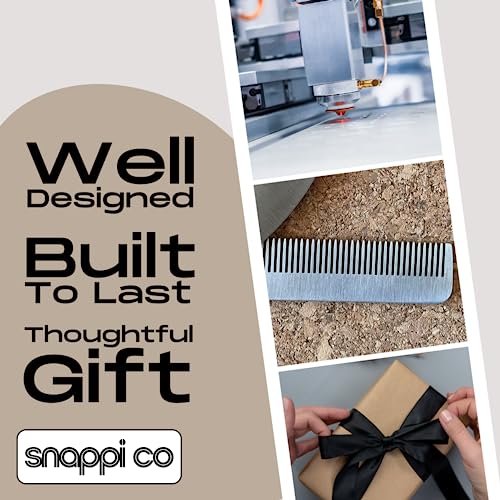 Snappi Co Metal Folding Beard Comb | 304 Stainless Steel Pocket Comb for Men for Beard Grooming, Hair Styling & Moustache Care | Compact Flip Com