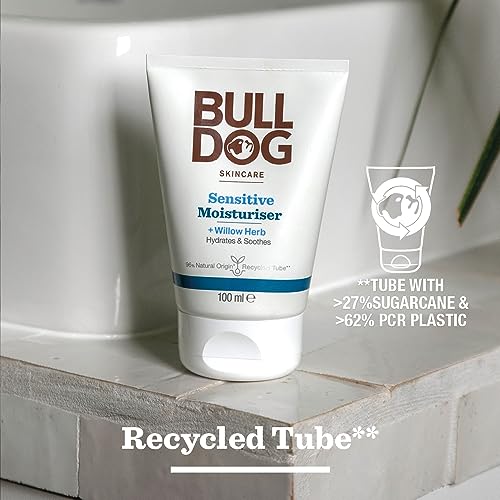 BULLDOG - Skincare for Men | Sensitive Moisturiser | Face Cream for Sensitive Skin | 100 ml
