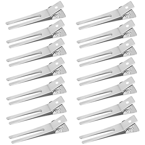 Pin Curl Clips 24 pcs, Silver Metal Hair Clips for Styling, Hair Sectioning Clips, Hairdressing Clips for Curls for Hair Extensions DIY Hair Acce