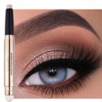 Glitter Eyeshadow Metallic Eye Shadow Stick,Pearl Shimmer Dual-Ended Eyeshadow Eye Brightener Highlighting Pen,High Pigmented,Cruelty Free,Smooth