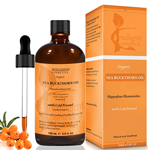 SEA BUCKTHORN OIL 100ML, 100% Cold Pressed Organic, Unrefined, Pure & Natural, Repairs Damaged Skin, Calms Irritated Skin, Heals Rosacea Supplied