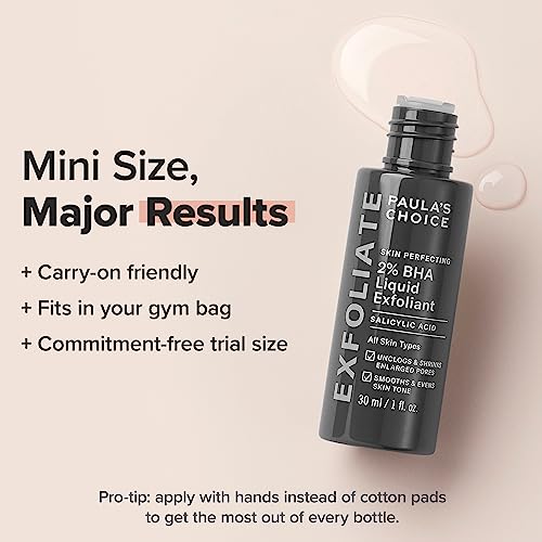 Paula's Choice Skin Perfecting 2% BHA Salicylic Acid Liquid Exfoliant - Face Exfoliating Peel Fights Blackheads, Breakouts & Enlarged Pores - Com