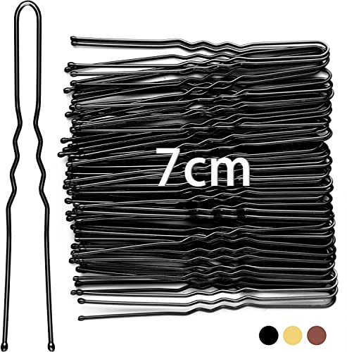 Mbsomnus 7cm Hair Pins for Buns, 50pcs Bobby Pins Brown Hair, U Shaped Hair Pins for Women Girls, Hair Grips for Thick Hair, Hair Styling Accesso