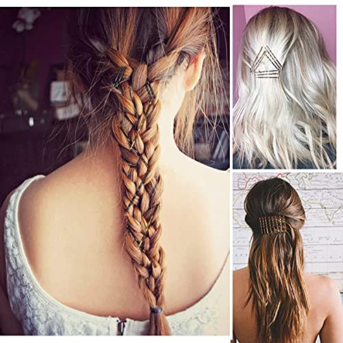 Laicky Bobby Pins, 200Count Brown Hair Pins Hairpins with Box for Women Lady Girls Kids Hair Grips Invisible Wave Hairgrip Barrette Hairclip Bulk