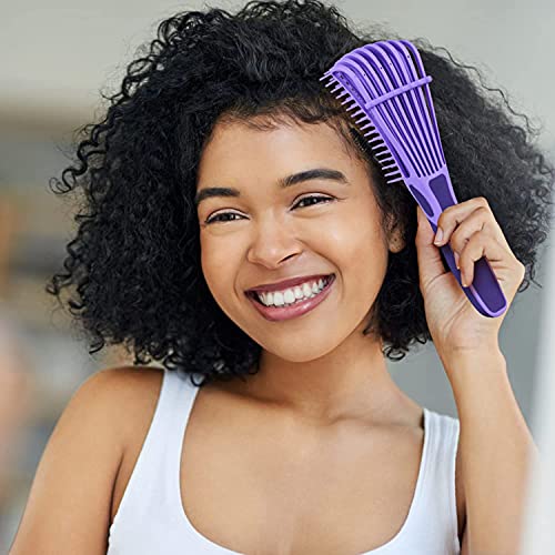 Hair Brush,Detangle Hair Brush, Detangler Brush for Women Men Adults Kids Afro American Type 3a-4c, Detangling Nylon Bristle Brush for Kinky Curl