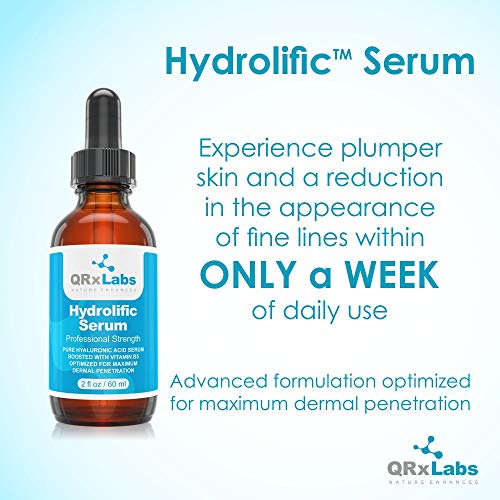 Hydrolific Serum - Ultra Pure Hyaluronic Acid Serum Boosted With Vitamin B5 (Large 60 ml) - Formulated To Maximize Dermal Penetration And Provide