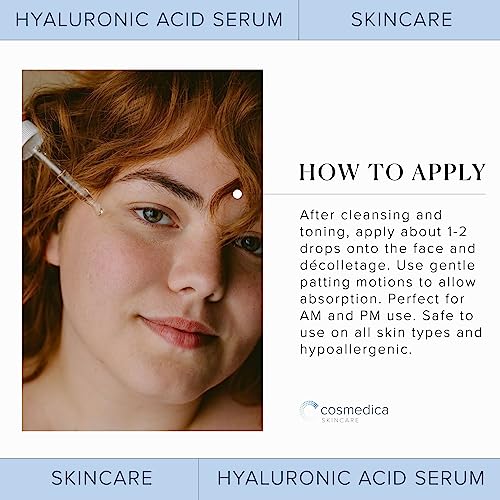 Hyaluronic Acid Serum for Skin- Anti-Aging, Serum Intense Hydration + Moisture, Non-greasy, Paraben-free-Best Hyaluronic Acid for Your Face (Pro