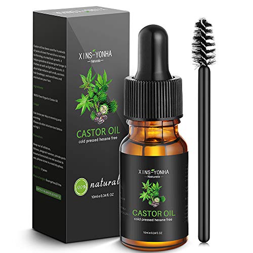 Castor Oil Hair Growth, Organic Castor Oil for Eyebrows Eyebrows Lash Nail, Hair Growth Serum Eyelash Growth Serum Pure Cold Pressed Lash Growth