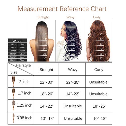 FIXBODY Round Barrel Nano Thermal Ceramic Coating & Ionic Tech Hair Brush with Boar Bristles, for Hair Blow Drying, Styling, Curling, Straighteni