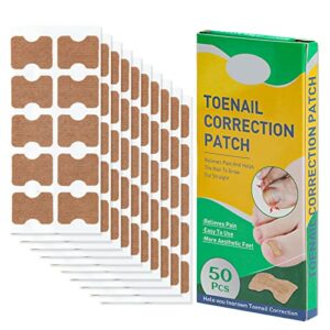 100Pcs Ingrown Toenail Treatment, Sungull Toenail Corrector Patch with a Moderate Elasticity Gasket for Ingrown Toenails Foot Care Treatment Corr