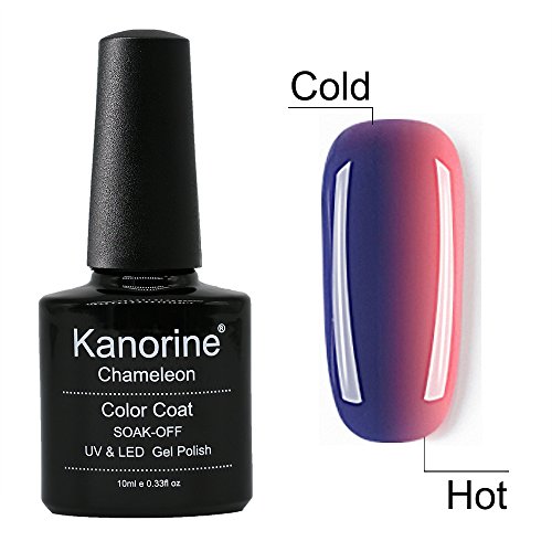 Kanorine Temperature Color Changing Gel Nail Polish UV LED Soak Off Gel Varnish Manicure Colour Changing Art Gel Polish 10mL