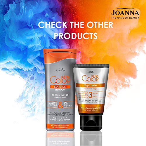 Joanna Ultra Color - Shampoo For Copper Shades - Strengthening & Revitalising Hair Shampoo - Colour Refreshing & Hair Care - Deepens Colour Inten
