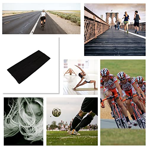 WESTEND CHOICE 9cm Wide Headbands Soft Head Band Plain Stretchy Unisex Kylie headband Bandeau Headbands for Women & Men Gym Yoga Hair Band (Black