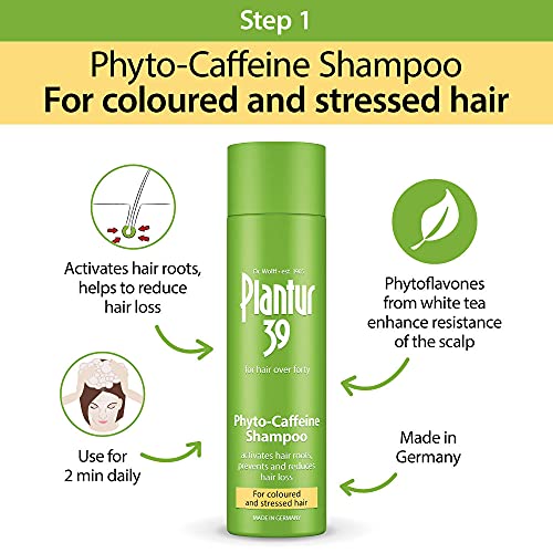 Plantur 39 Caffeine Shampoo and Conditioner Set Prevents and Reduces Hair Loss | For Coloured Stressed Hair | Unique Galenic Formula Supports Hai