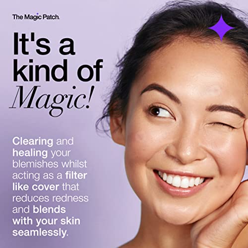 The Magic Patch Acne Patches - Pack of 30 Translucent Hydrocolloid Pimple Patch Spot Treatment Stickers for Face and Body - Fast-Acting, Vegan &