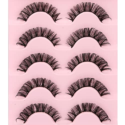 False Eyelashes Cluster D Curl Russian Strip Lash Natural Look Fluffy Wispy Individual Cat Eye Lashes DIY 50 Cluster Eyelashes Extension 3D Volum
