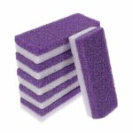 6PCS Pumice Stone for Feet, Foot Care Tool Kit, Pumice Stone for Hard Skin, Ideal Foot Scrub Stone and Exfoliator Block, Purple