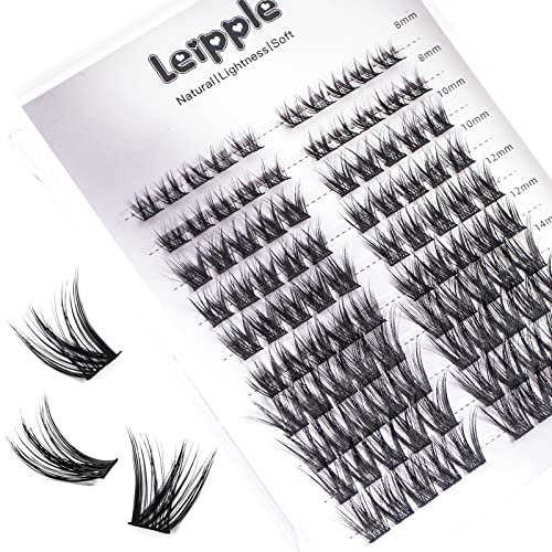 Lash Clusters,240Pcs 9-14mm Mix Individual Lashes Cluster Black Volume Eyelash Clusters Long Individual Lash Extensions D Curl Cluster Lashes DIY
