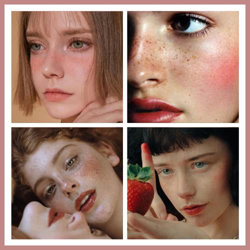 Riceel 2 Colors Freckle Pen, Freckle Makeup Pen Waterproof Long-wearing Soft Dot Spot Pen for Natural Lifelike Makeup (Light Brown+Dark Brown)