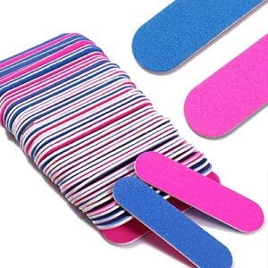 100 Pcs Mini Nail File Disposable Professional Nail File Nail File Set Care Mini Nail Files Professional Manicure Tools for Home and Salon Use 18