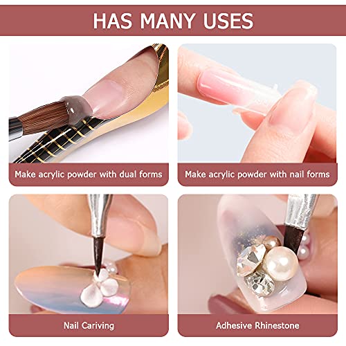 Lofuanna 17g Professional Clear Acrylic Powder Salon Quality Acrylic Nail Powder for Nails Extension Nail Art System for Home/Salon