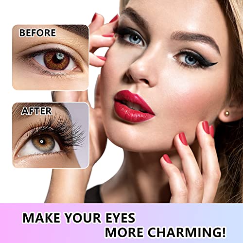 Lash Clusters,240Pcs 9-14mm Mix Individual Lashes Cluster Black Volume Eyelash Clusters Long Individual Lash Extensions D Curl Cluster Lashes DIY