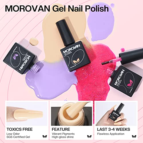 Morovan Acrylic Nail Kit with Drill - Professional Nails Kit Acrylic Set With Everything for Beginners Glitter Acrylic Nail Set Acrylic Nail Supp