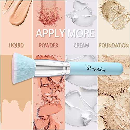 Foundation Brush Glamour Gaze Flat Top Kabuki Powder Brush Premium Synthetic Full Coverage Makeup Brush for foundation liquid Cream Buffer Blendi