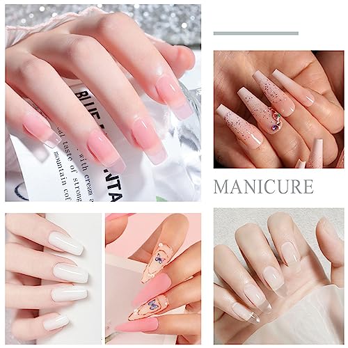 Acrylic Nail Kit - 3 Colors Acrylic Powder Set - Clear White Pink Acrylic Nail Powder for Acrylic Nails Extension Beginner Kit