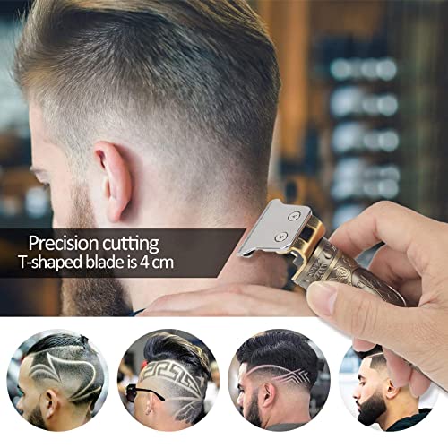 Hair Clippers Men,Beard Trimmer Men with Combs,Professional Rechargeable Precision Sharp T-Blade Grooming Kits,Electric Cordless Hair Clipper for