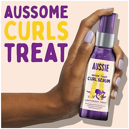 Aussie Hair Serum For Curly Hair, Curl Cream With Australian Jojoba Seed Oil, Curly Hair Products, Hair Oil, Work That Curl, Curling Cream Protec