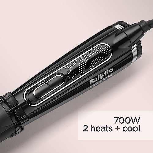 BaByliss Big Hair Rotating Hot Air Blow dry Brush, Dry and style in one step, 50mm