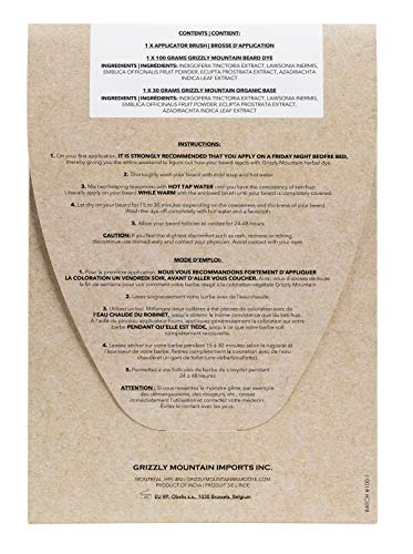 Organic & Natural Dark Brown Beard Dye