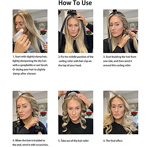 CCDSR- Heatless Curling Rod Headband, Lazy Curler Set,Hair Rollers Sleeping Soft Headband Wave Hair Curlers DIY Hair Styling Tools