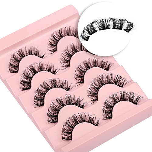 False Eyelashes Cluster D Curl Russian Strip Lash Natural Look Fluffy Wispy Individual Cat Eye Lashes DIY 50 Cluster Eyelashes Extension 3D Volum