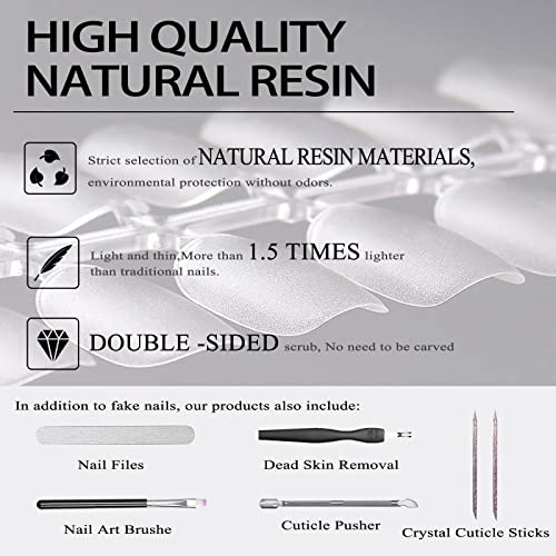 240 PCS Extra Short Square Gel False Nail Tips, Transparent Soft Gel Full Cover False Nail Tips, 12 Sizes Gel False Nail Tip Extension Kit, Suita