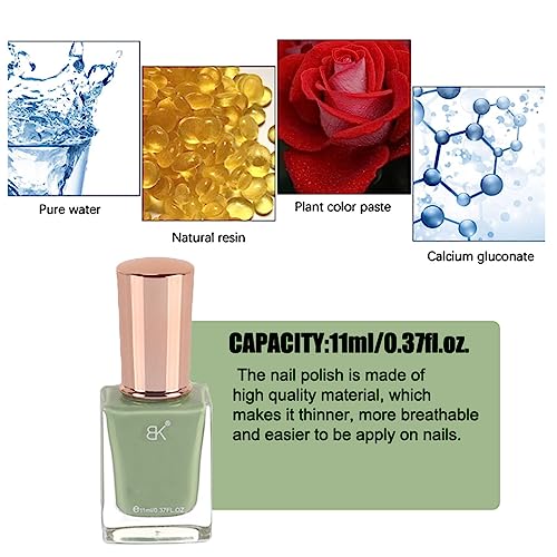 Gel Nail Polish - Khaki Green Nail Varnish Quick Dry Nail Polish Long Lasting Nail Varnish Gel No Need Baking Nail Polishes for Women Girls, DIY