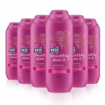 VO5 Smoothly Does It Shampoo Infused with Vital Oils for Dry, Frizzy Hair, Anti-Frizz and Shine, 250ml, Pack of 6
