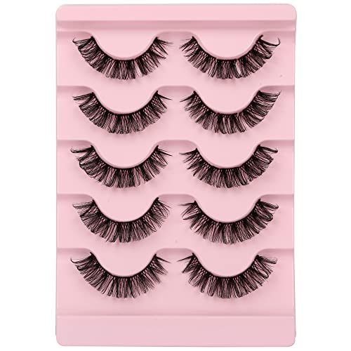 False Eyelashes Cluster D Curl Russian Strip Lash Natural Look Fluffy Wispy Individual Cat Eye Lashes DIY 50 Cluster Eyelashes Extension 3D Volum