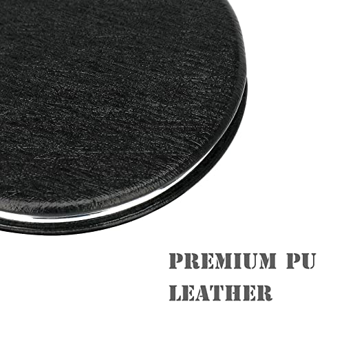Compact Vanity Makeup Mirror for Men, Women and Girls, Black Elegant Travel Cosmetic Mirrors for Pocket, Purse or Wallet, Portable Magnifying Han