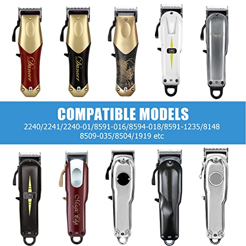 Clipper Guards for Wahl 10 Pcs, Ancable Cordless Clipper Cutting Guards for Wahl 0.5, 1, 1.5, 2, 3, 4, 5, 6, 7, 8 with Metal Clip from 1/16 Inch