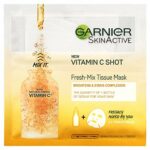Garnier Fresh-Mix Tissue Mask, Vitamin C Brightening Tissue Face Sheet Shot Mask 33 g