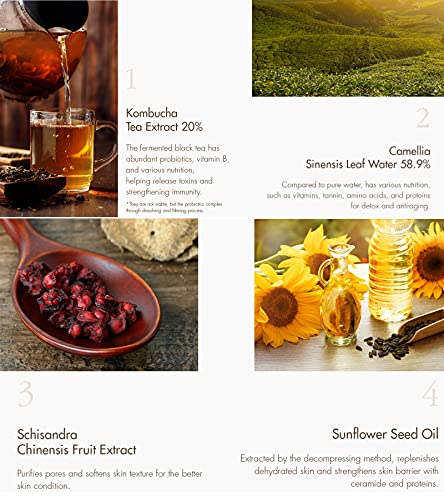 Dr.Ceuracle Vegan Kombucha Tea Gel Cream 2.65 fl.oz.| Vegan all in one Gel Cream for All Skin Types with Kombucha Tea Extract | The Water Gel Moi