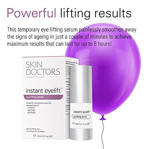 Skin Doctors Instant Eyelift, with Hyaluronic Acid, helps the appearance of wrinkles, eye bags, puffiness, and tightens the skin around the eye -